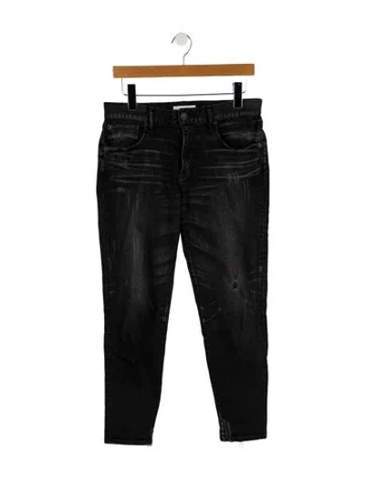 Pre-owned Moussy Mid-rise Skinny Leg Jeans In Black
