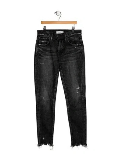 Pre-owned Moussy Mid-rise Skinny Leg Jeans In Black