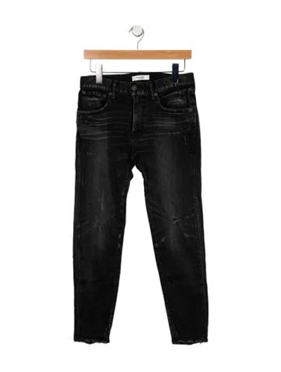 Pre-owned Moussy Mid-rise Skinny Leg Jeans In Black