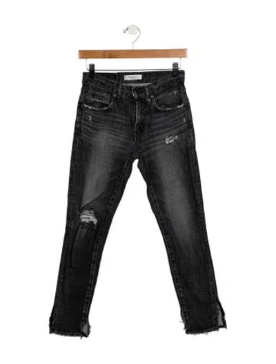 Pre-owned Moussy Mid-rise Skinny Leg Jeans In Black