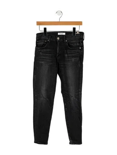 Pre-owned Moussy Mid-rise Skinny Leg Jeans In Black