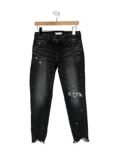 Pre-owned Moussy Mid-rise Skinny Leg Jeans In Black