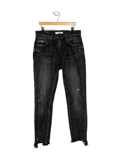 Pre-owned Moussy Mid-rise Skinny Leg Jeans In Black
