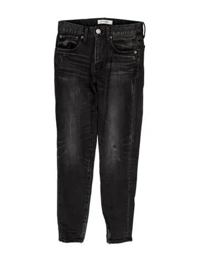 Pre-owned Moussy Mid-rise Skinny Leg Jeans In Black
