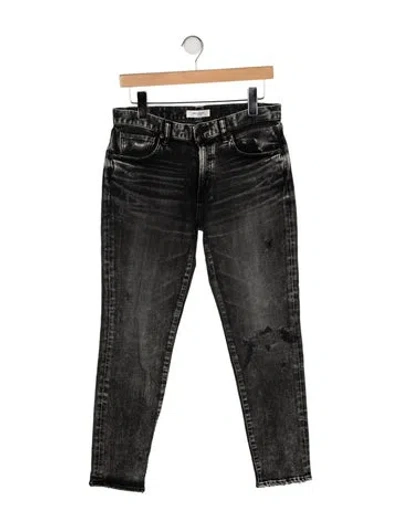 Pre-owned Moussy Mid-rise Skinny Leg Jeans In Black