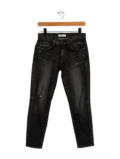 Pre-owned Moussy Mid-rise Skinny Leg Jeans In Black