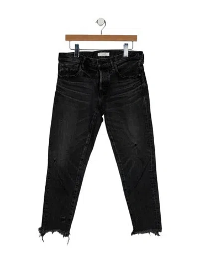 Pre-owned Moussy Mid-rise Skinny Leg Jeans In Black