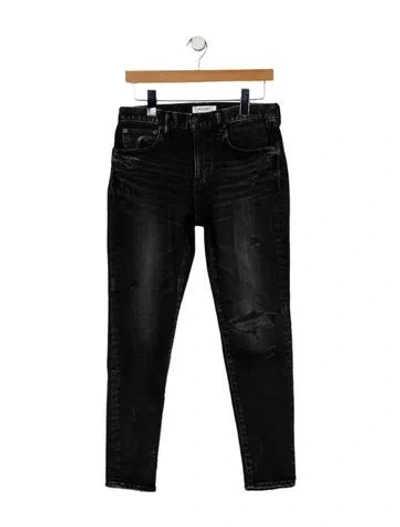 Pre-owned Moussy Mid-rise Skinny Leg Jeans In Black