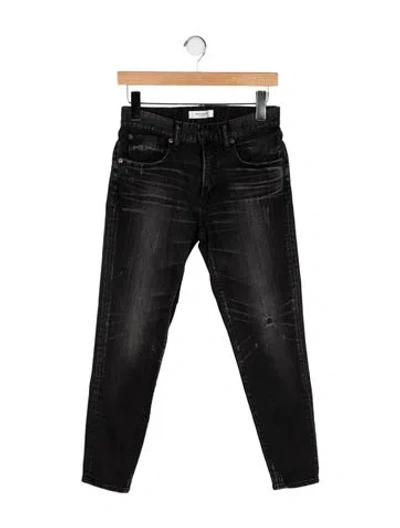 Pre-owned Moussy Mid-rise Skinny Leg Jeans In Black