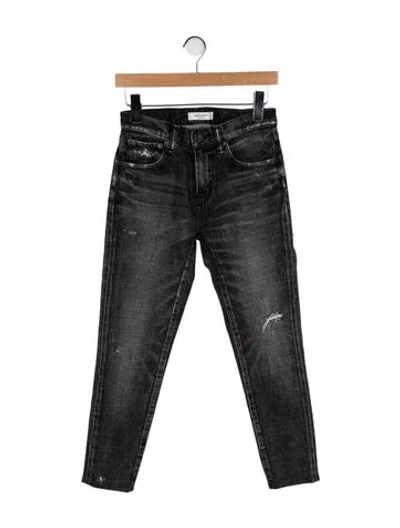 Pre-owned Moussy Mid-rise Skinny Leg Jeans In Black