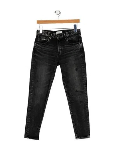 Pre-owned Moussy Mid-rise Skinny Leg Jeans In Black