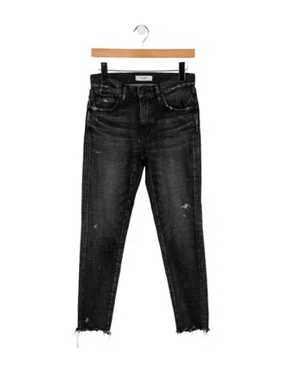 Pre-owned Moussy Mid-rise Skinny Leg Jeans In Black