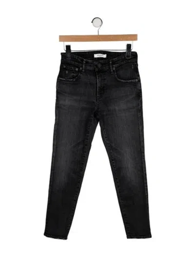 Pre-owned Moussy Mid-rise Skinny Leg Jeans In Black