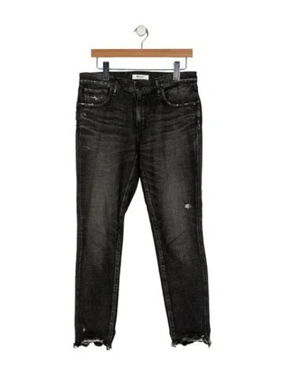 Pre-owned Moussy Mid-rise Skinny Leg Jeans In Black