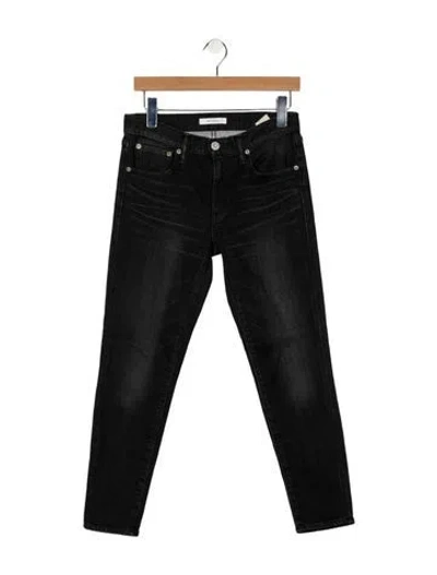 Pre-owned Moussy Mid-rise Skinny Leg Jeans In Black