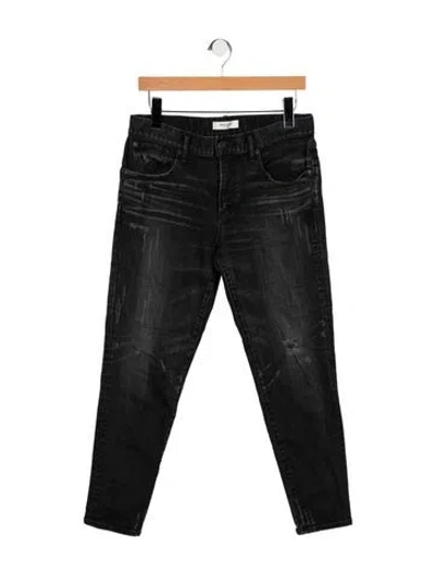 Pre-owned Moussy Mid-rise Skinny Leg Jeans In Black