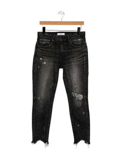Pre-owned Moussy Mid-rise Skinny Leg Jeans In Black
