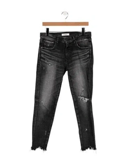Pre-owned Moussy Mid-rise Skinny Leg Jeans In Black