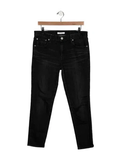 Pre-owned Moussy Mid-rise Skinny Leg Jeans In Black