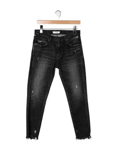Pre-owned Moussy Mid-rise Skinny Leg Jeans In Black