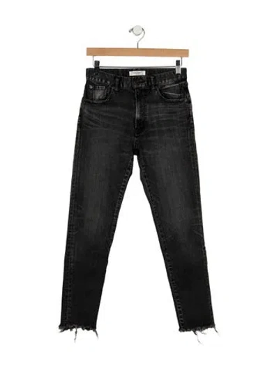 Pre-owned Moussy Mid-rise Skinny Leg Jeans In Black