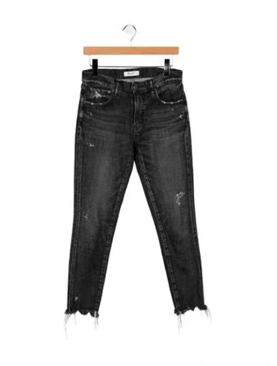 Pre-owned Moussy Mid-rise Skinny Leg Jeans In Black