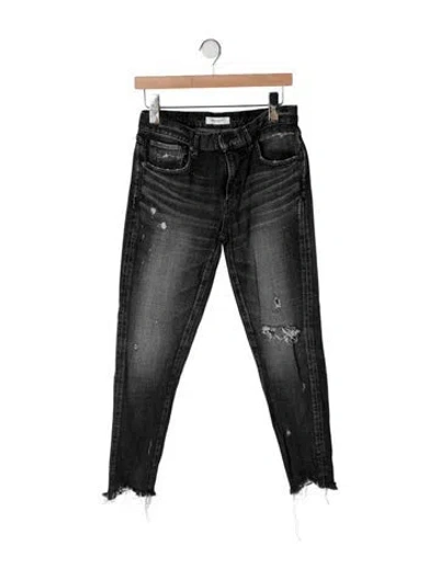 Pre-owned Moussy Mid-rise Skinny Leg Jeans In Black