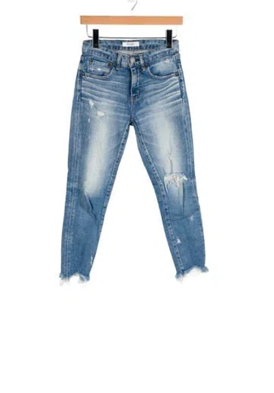 Pre-owned Moussy Mid-rise Skinny Leg Jeans In Blue