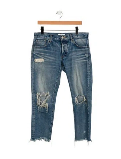 Pre-owned Moussy Mid-rise Skinny Leg Jeans In Blue