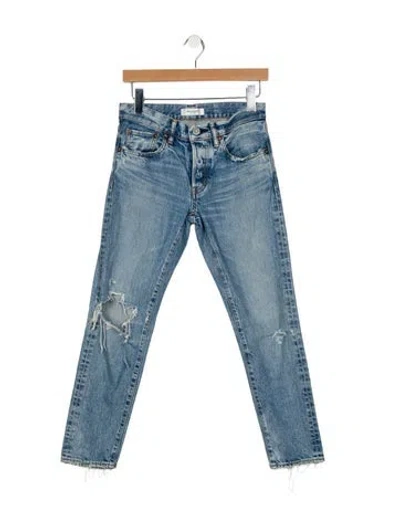 Pre-owned Moussy Mid-rise Skinny Leg Jeans In Blue