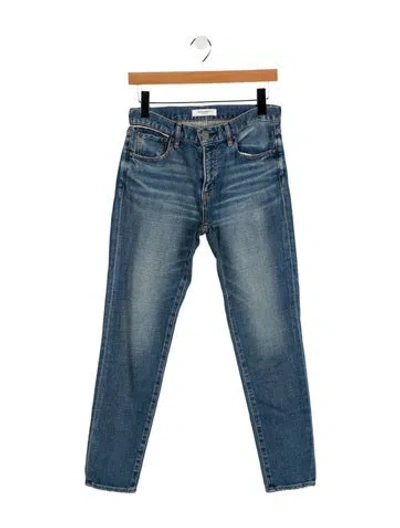 Pre-owned Moussy Mid-rise Skinny Leg Jeans In Blue