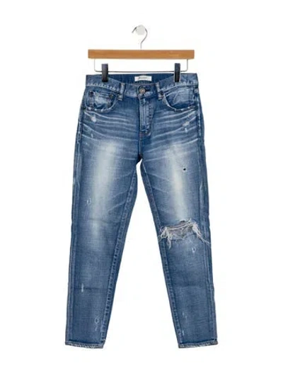Pre-owned Moussy Mid-rise Skinny Leg Jeans In Blue