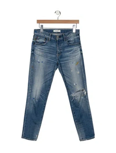 Pre-owned Moussy Mid-rise Skinny Leg Jeans In Blue