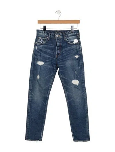 Pre-owned Moussy Mid-rise Skinny Leg Jeans In Blue