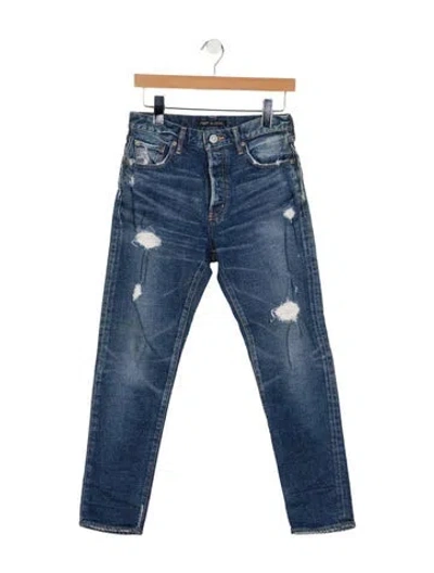 Pre-owned Moussy Mid-rise Skinny Leg Jeans In Blue