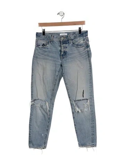 Pre-owned Moussy Mid-rise Skinny Leg Jeans In Blue