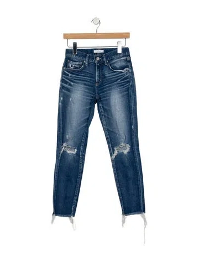 Pre-owned Moussy Mid-rise Skinny Leg Jeans In Blue