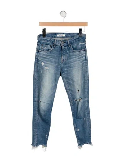Pre-owned Moussy Mid-rise Skinny Leg Jeans In Blue