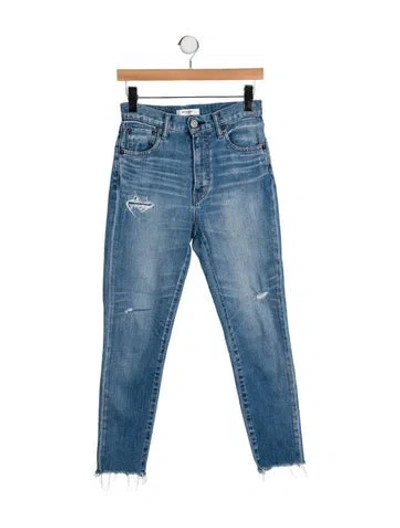 Pre-owned Moussy Mid-rise Skinny Leg Jeans In Blue