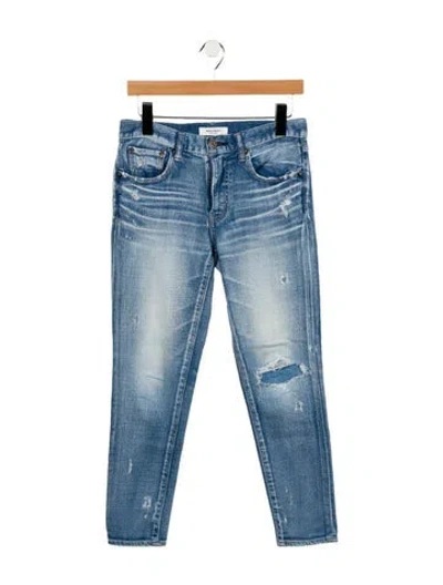 Pre-owned Moussy Mid-rise Skinny Leg Jeans In Blue