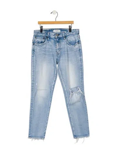 Pre-owned Moussy Mid-rise Skinny Leg Jeans In Blue