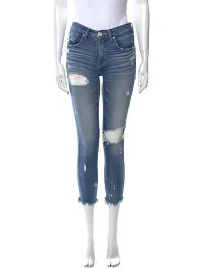 Pre-owned Moussy Mid-rise Skinny Leg Jeans In Blue