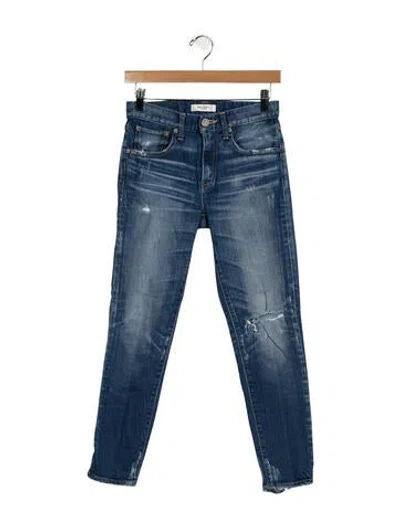 Pre-owned Moussy Mid-rise Skinny Leg Jeans In Blue