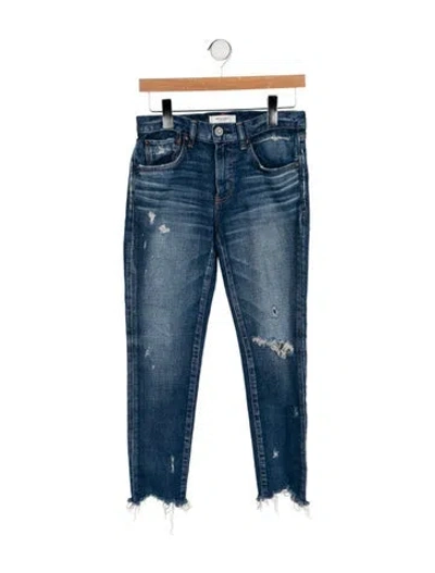 Pre-owned Moussy Mid-rise Skinny Leg Jeans In Blue