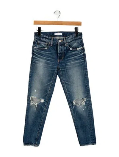 Pre-owned Moussy Mid-rise Skinny Leg Jeans In Blue