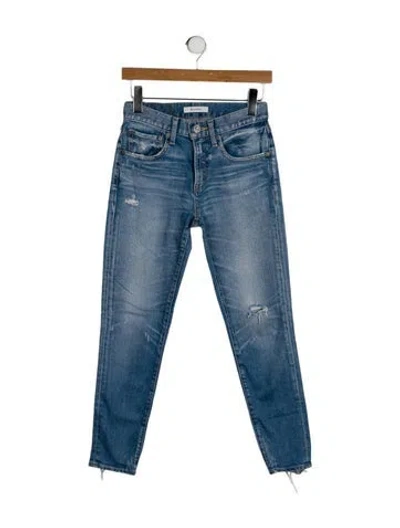 Pre-owned Moussy Mid-rise Skinny Leg Jeans In Blue