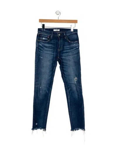 Pre-owned Moussy Mid-rise Skinny Leg Jeans In Blue