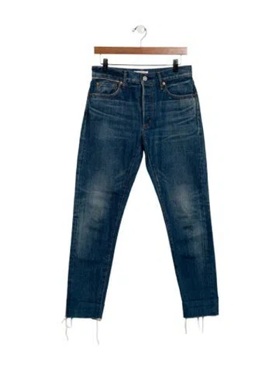 Pre-owned Moussy Mid-rise Skinny Leg Jeans In Blue