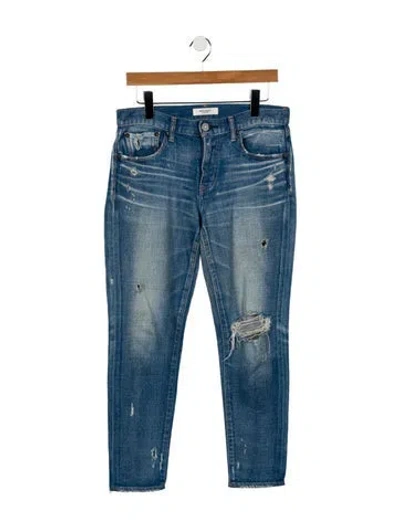 Pre-owned Moussy Mid-rise Skinny Leg Jeans In Blue