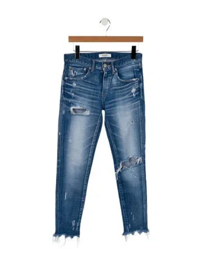 Pre-owned Moussy Mid-rise Skinny Leg Jeans In Blue